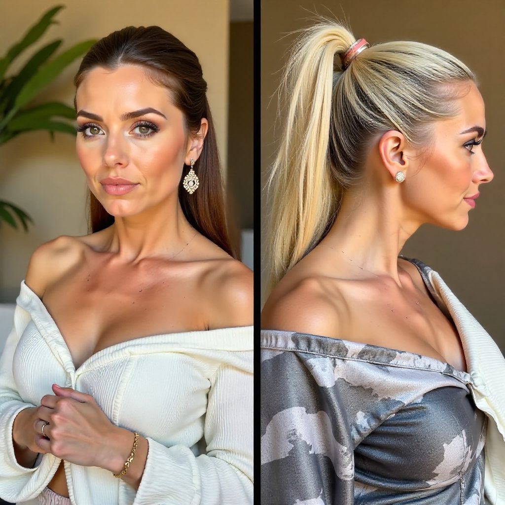 Smooth Ponytail for Mid Length Hair