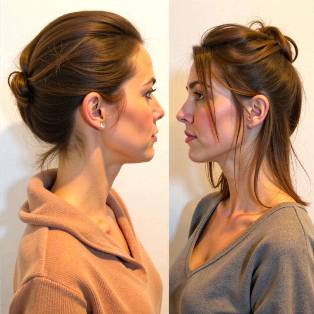 four-strand fauxhawk braid