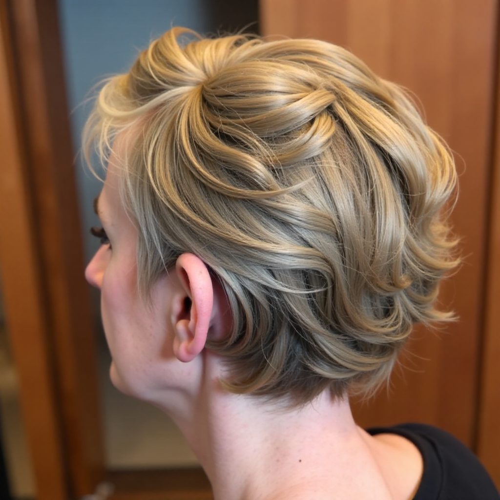messy fauxhawk updo