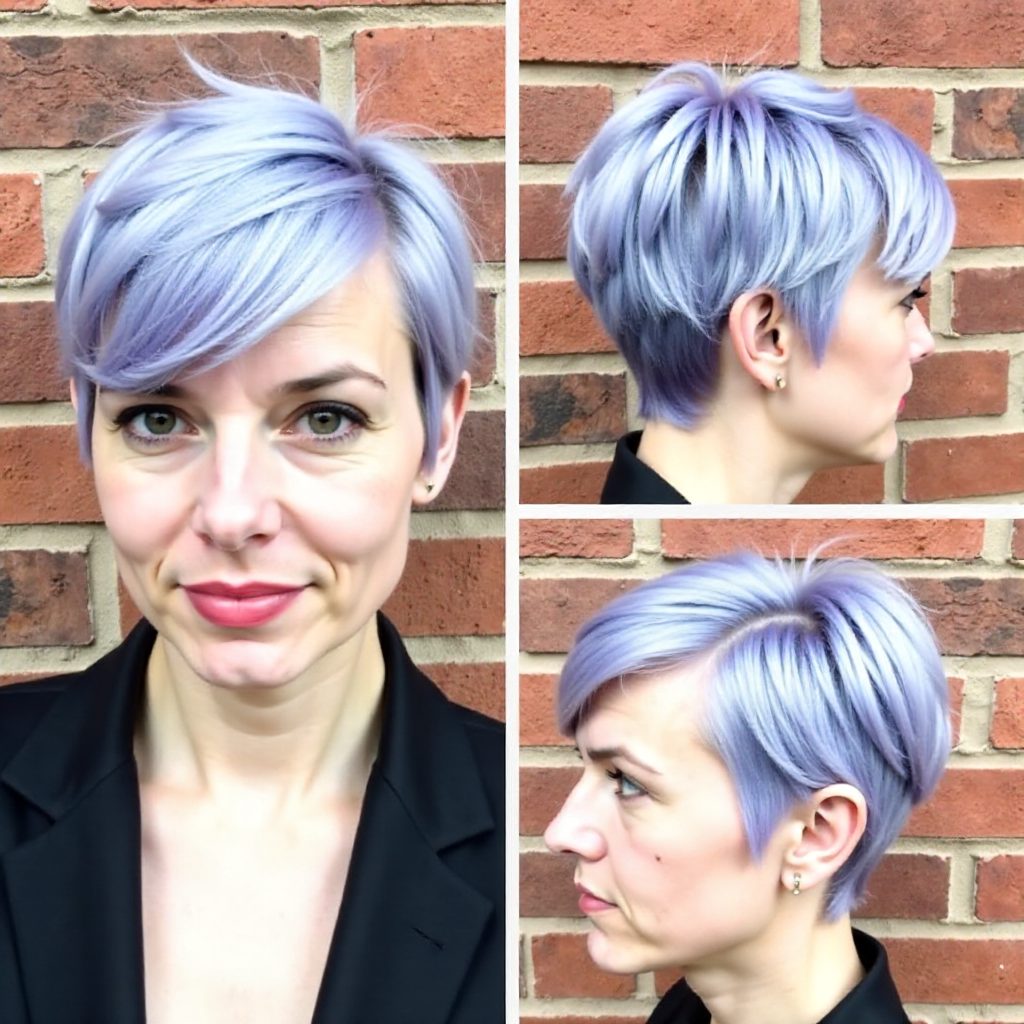 pastel blue pixie fauxhawk