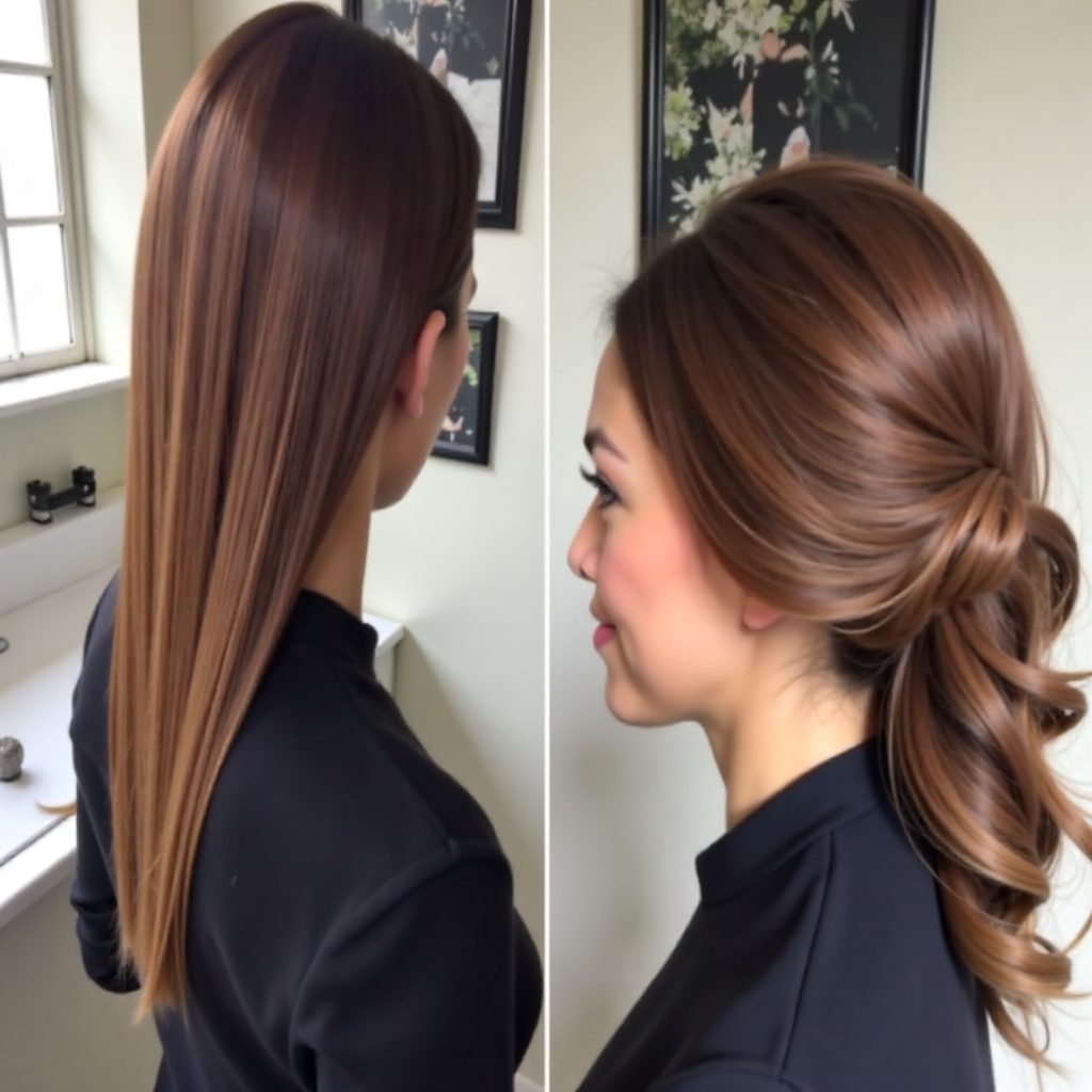 polished ponytail with a bouffant