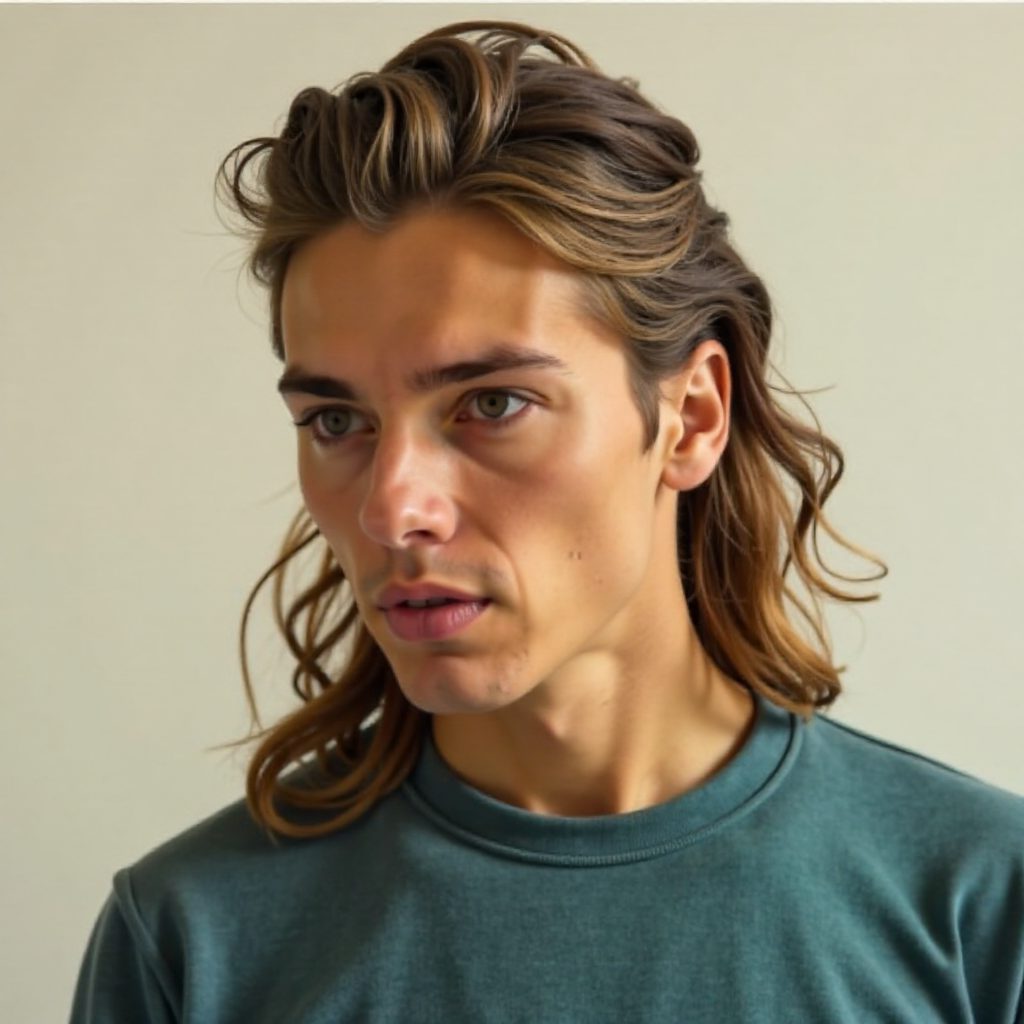 curled mullet with undershaves
