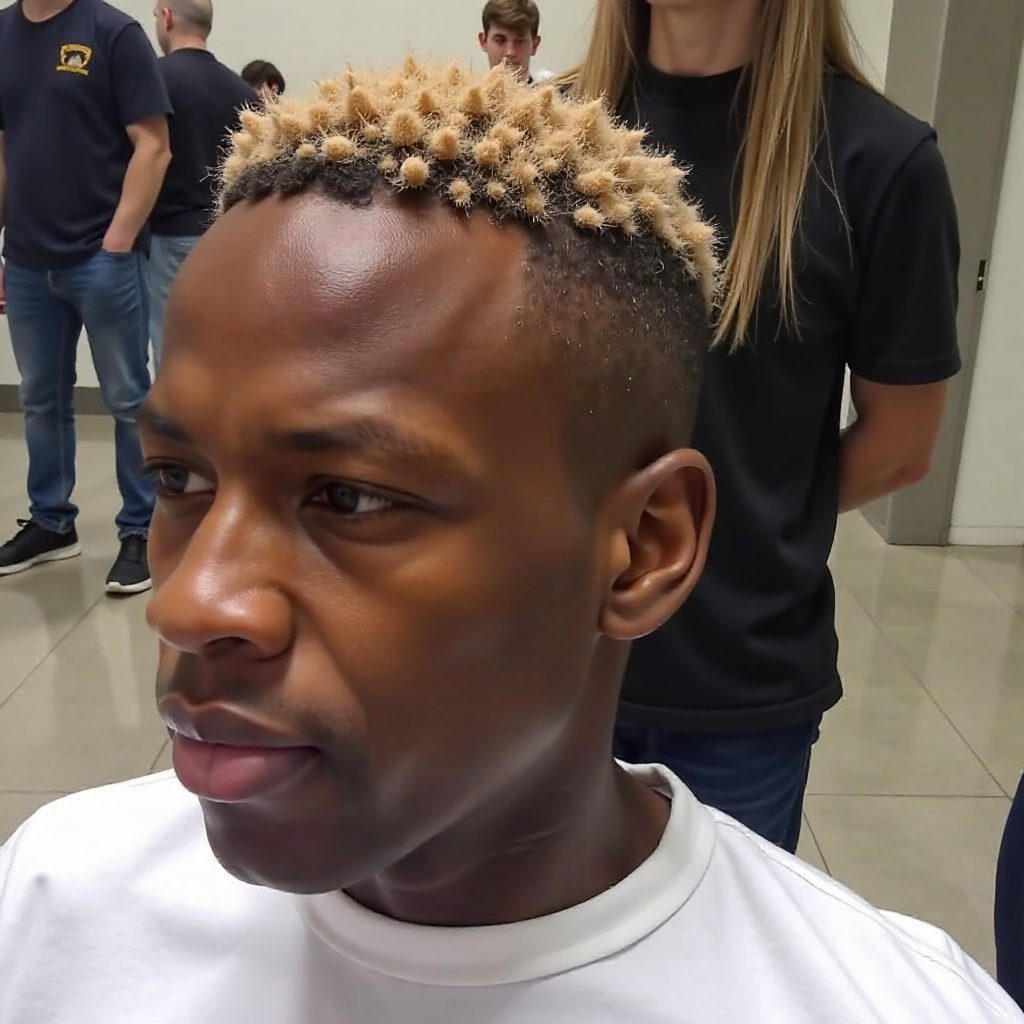 orange mohawk for black men