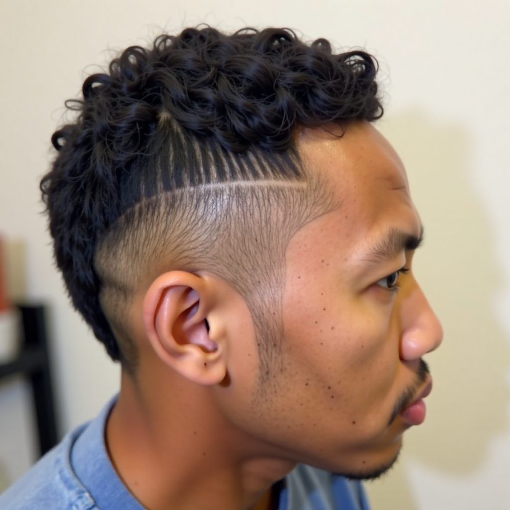 fade mohawk for natural hair