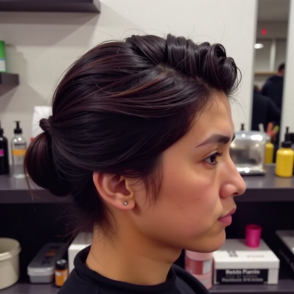 pompadour with low fade