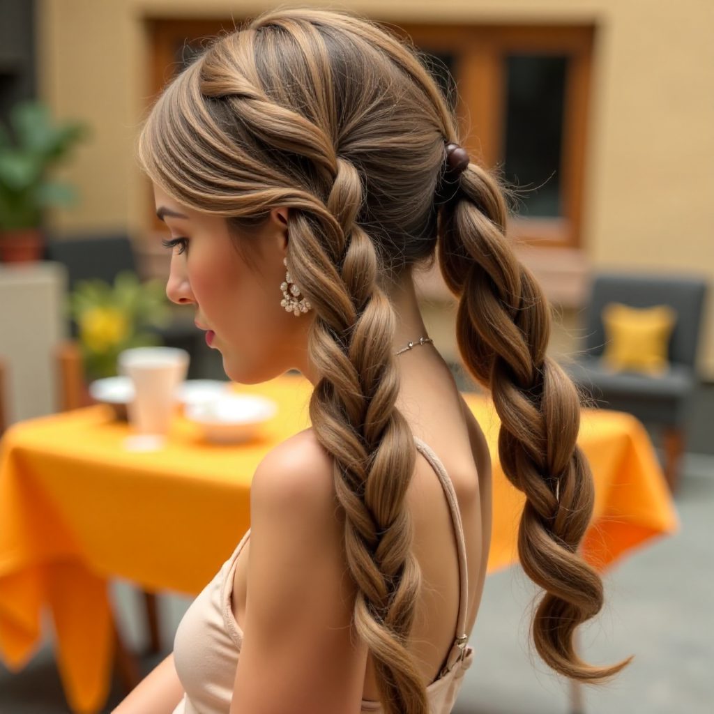 Pigtail Braids Gym Hairstyle