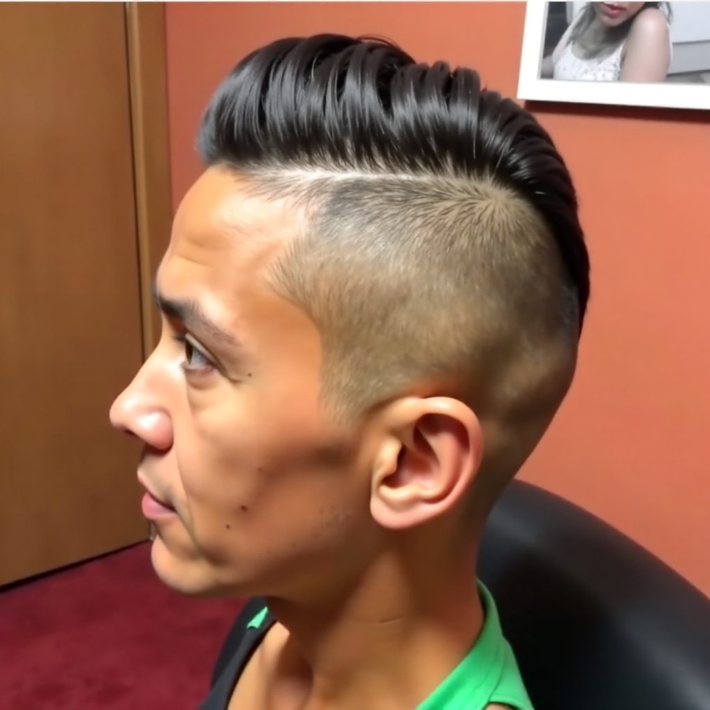 short mohawk with high fade