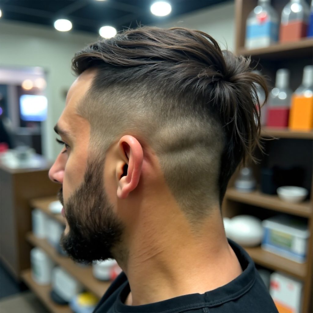 short mohawk with faded sides
