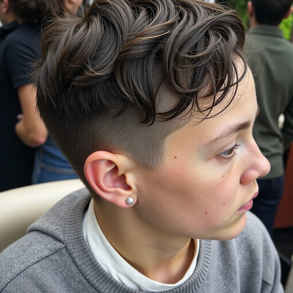 natural flat top with mid fade and designs