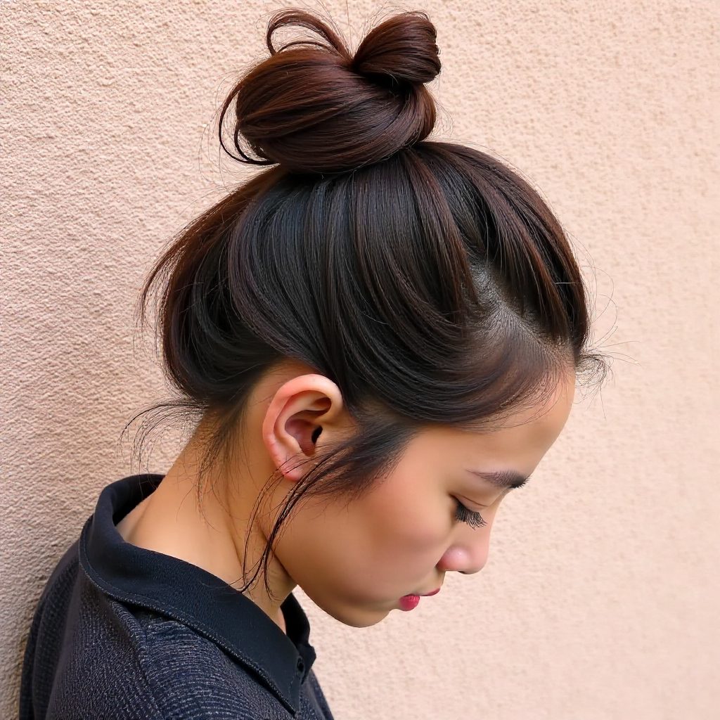 Messy Bun With Braids