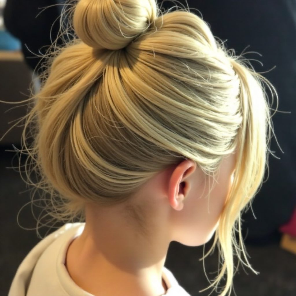 top knot for fine hair