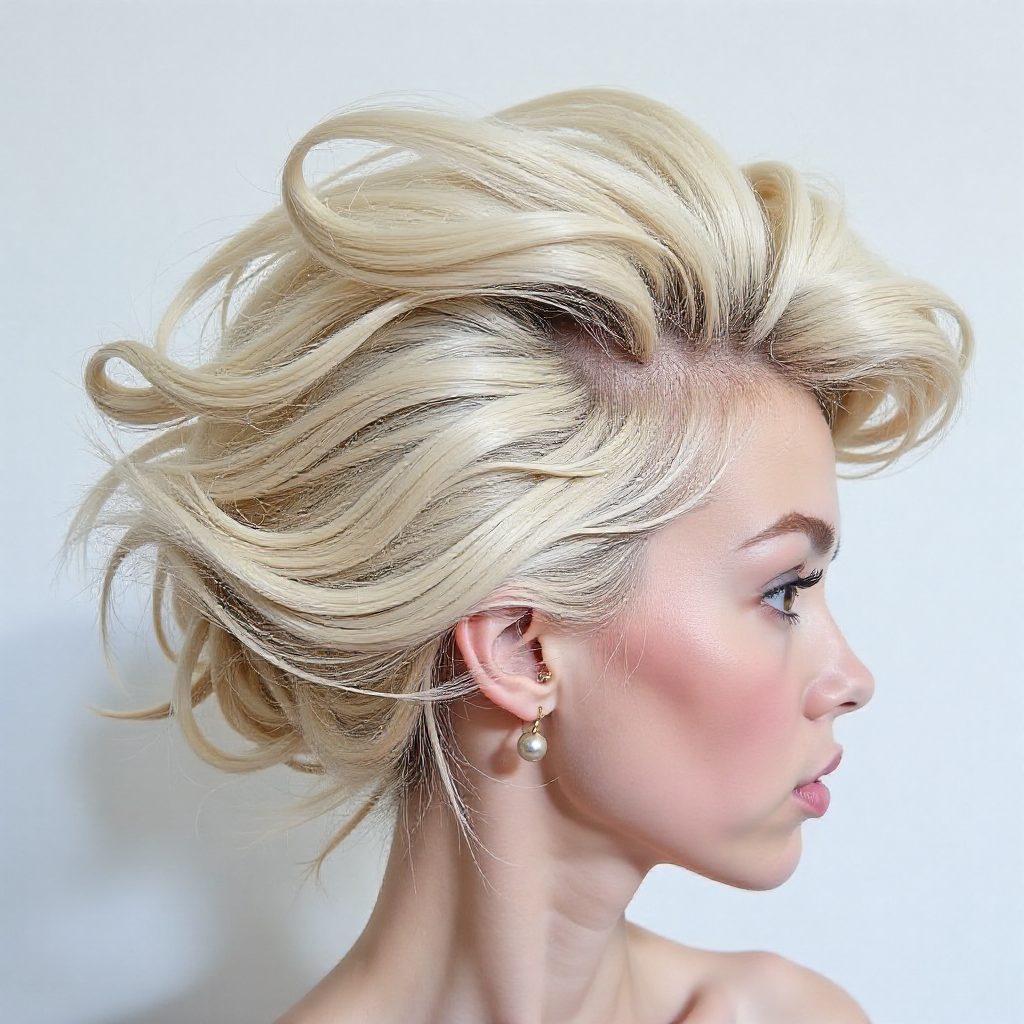 Soft Blonde Bun Updo
