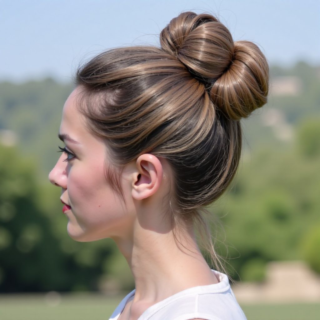 Dutch Braided Top Knot Bun