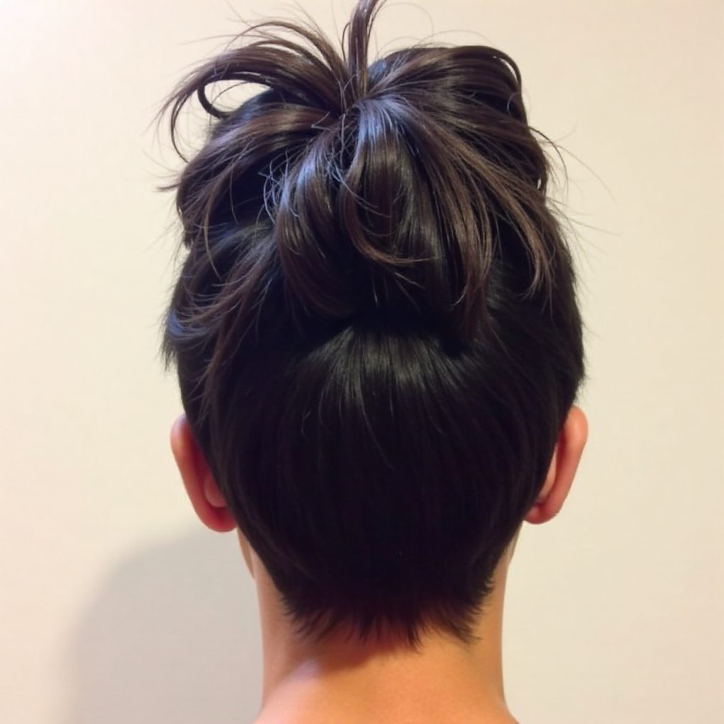 messy braided bun updo