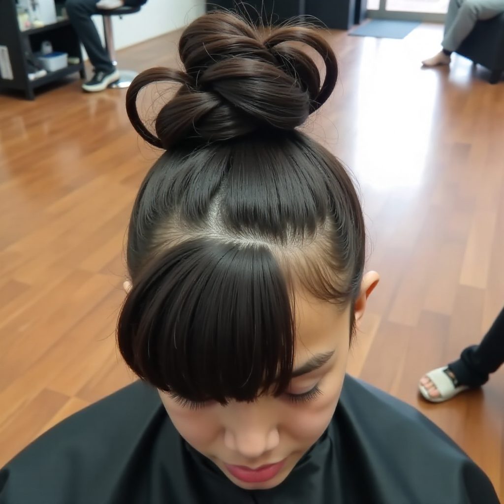 black top knot