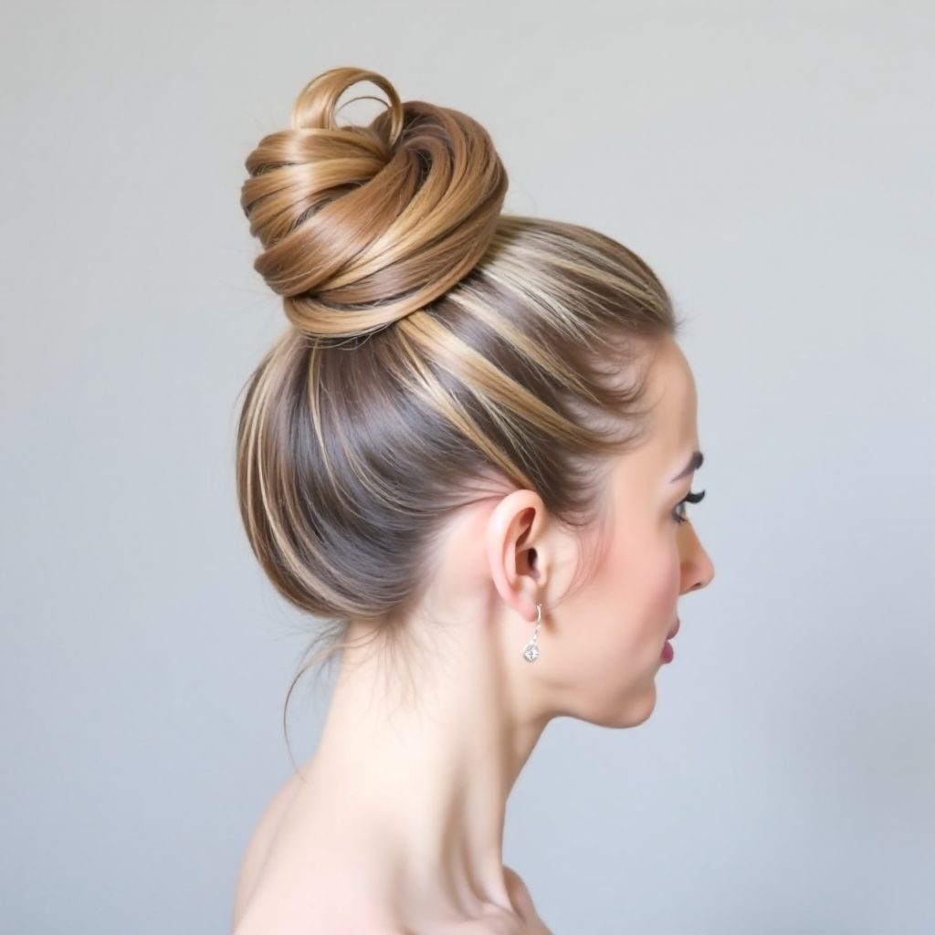 Braid To Bun Updo