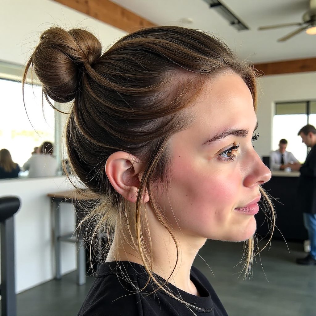 Disheveled Bun Updo