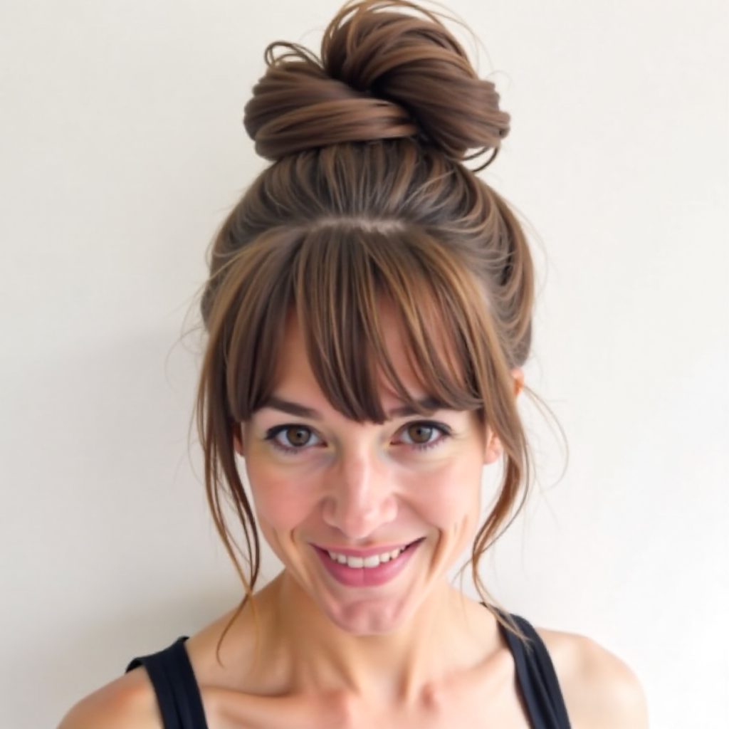 simple top knot bun