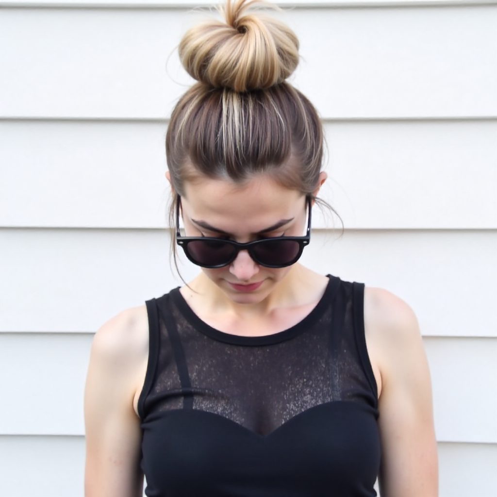 top knot with braided front