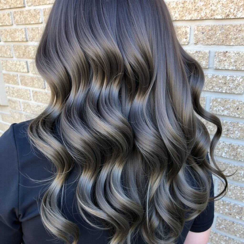 Subtle Silver Highlights For Brunettes