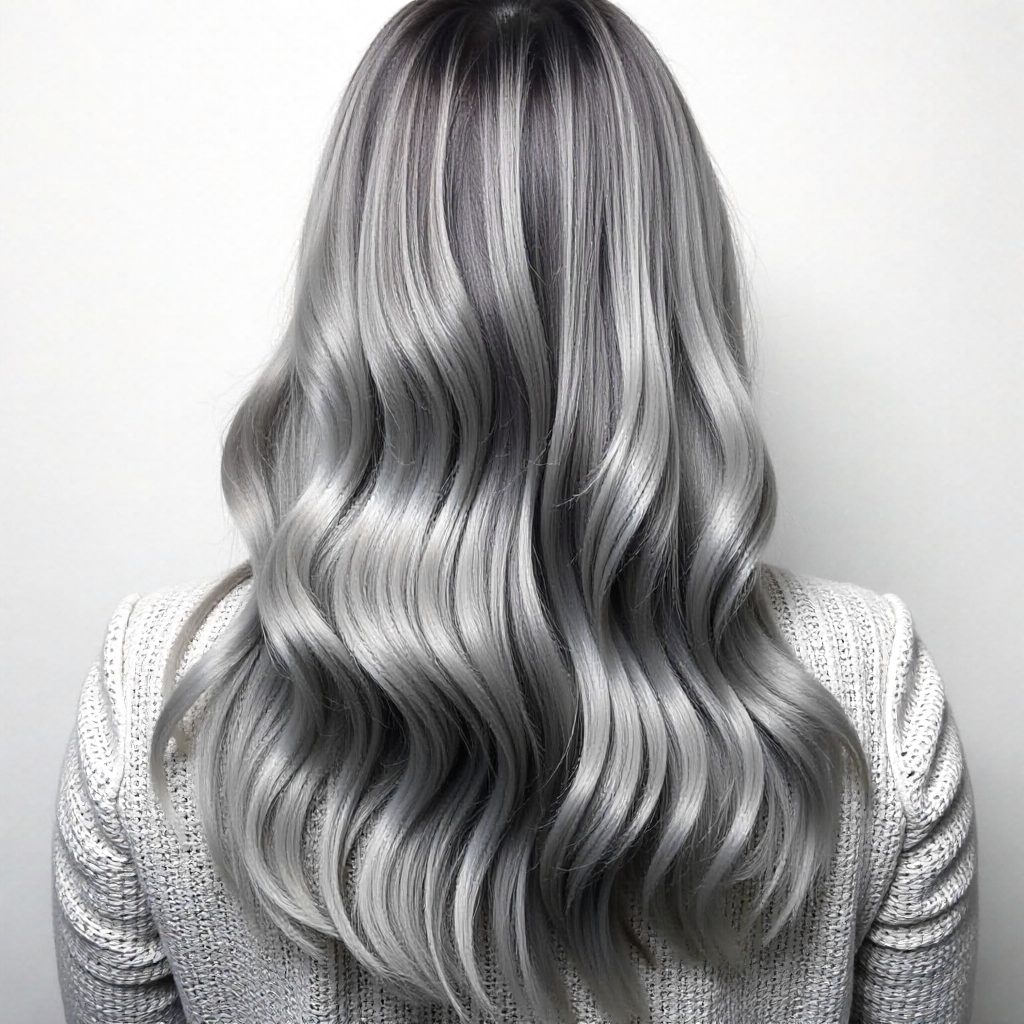 Long Silver Hair