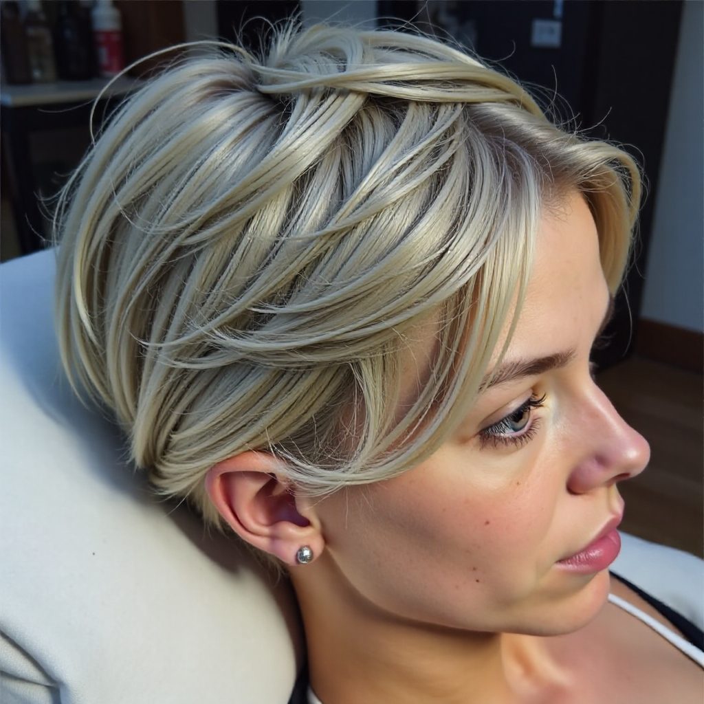 Short Tousled Gray Hairstyle