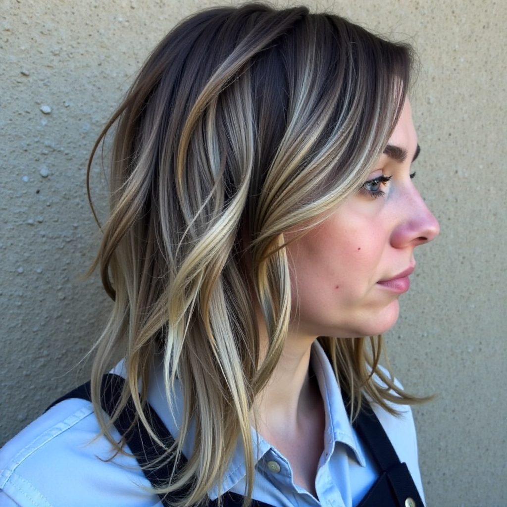 Silver And Brown Balayage Hair