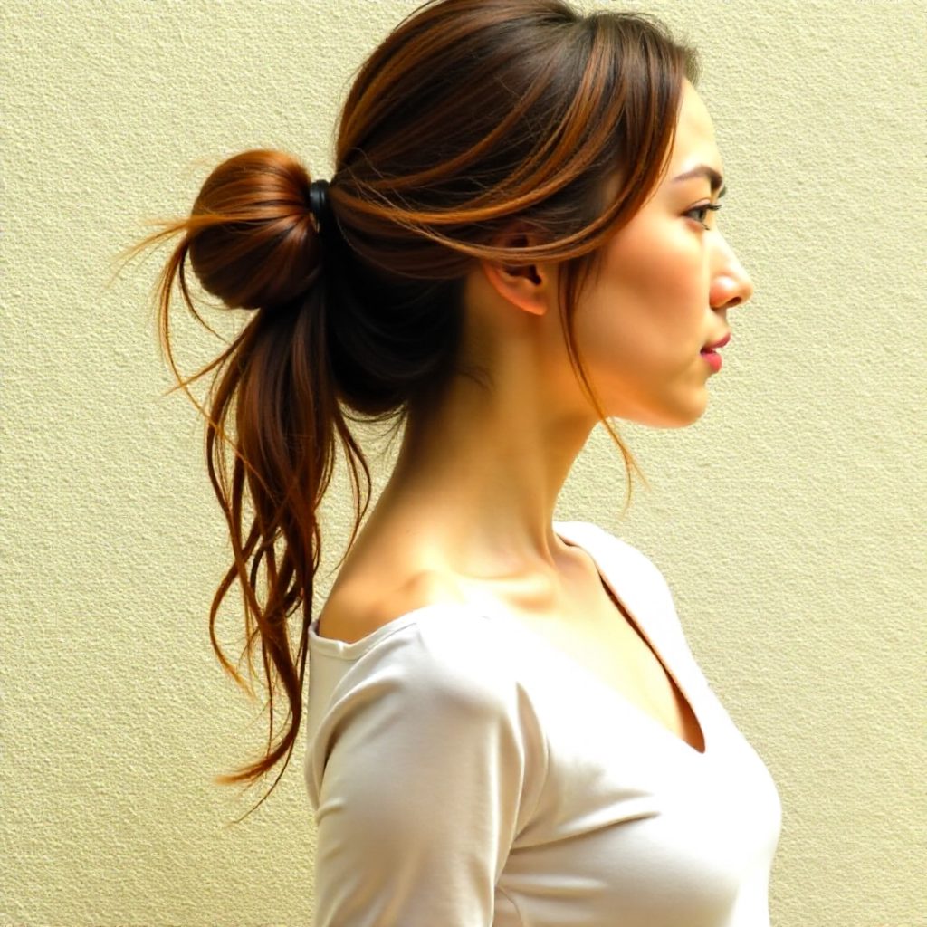 Braided Fauxhawk With Bubble Ponytail