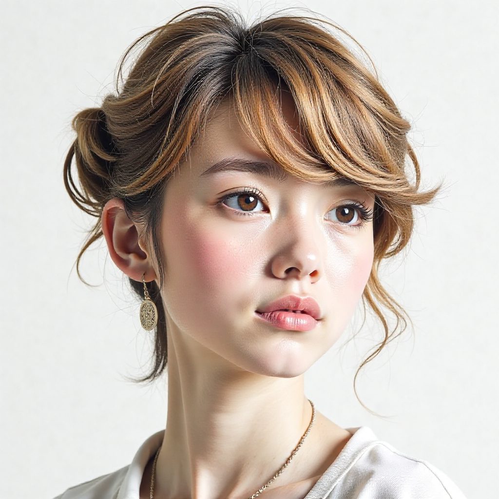Updo For Short Hair With Nape Undercut
