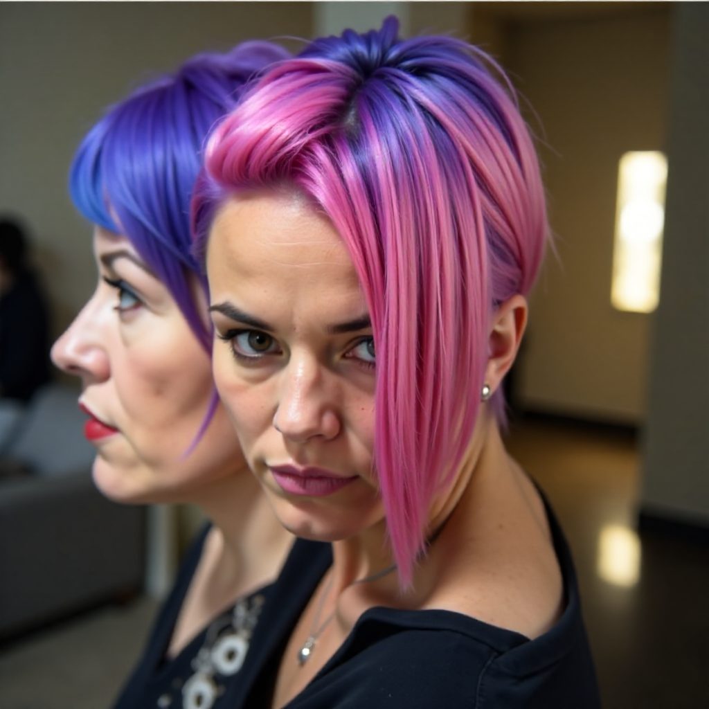 Rainbow Lob With Bangs