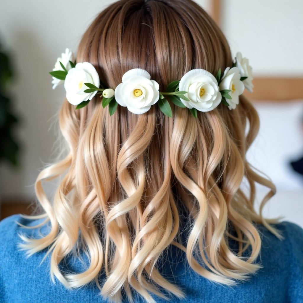 Blonde Ombre With Subtle Teal Highlights