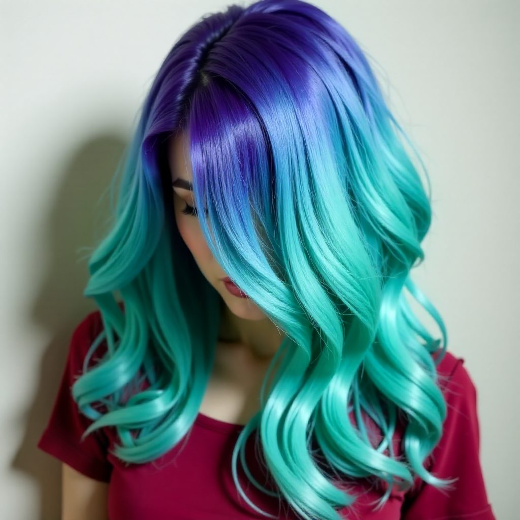 Blue And Teal Hair Color