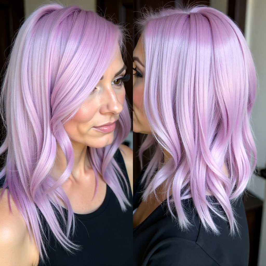 Medium Lilac Hairstyle