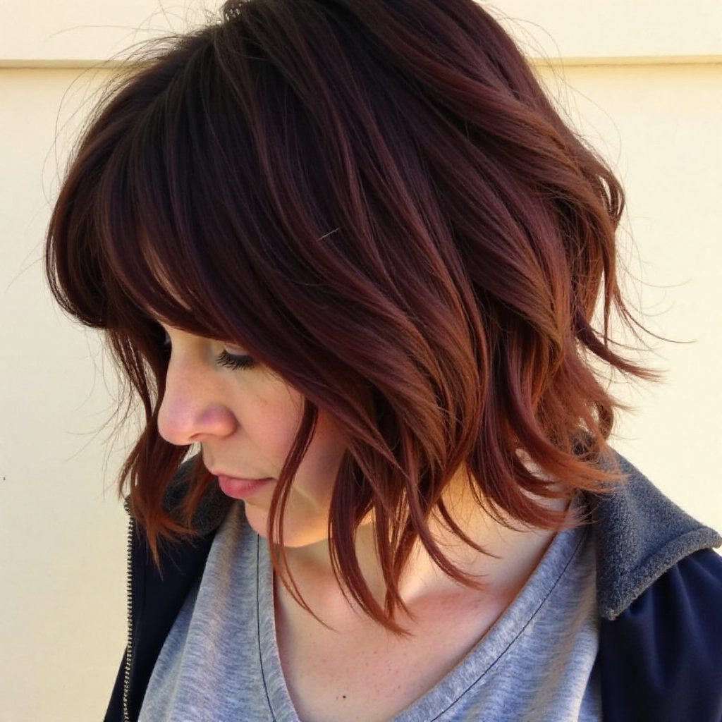 Copper Red Dip Dye Bob