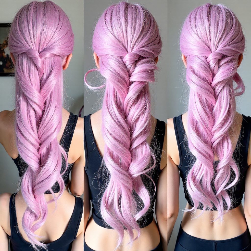 Lilac Hair With Blue Highlights