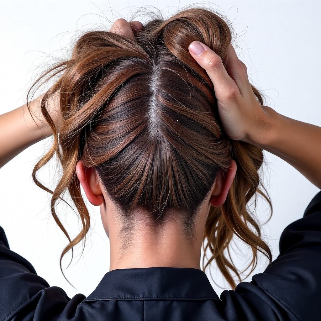 Burgundy Hair With Nape Undercut
