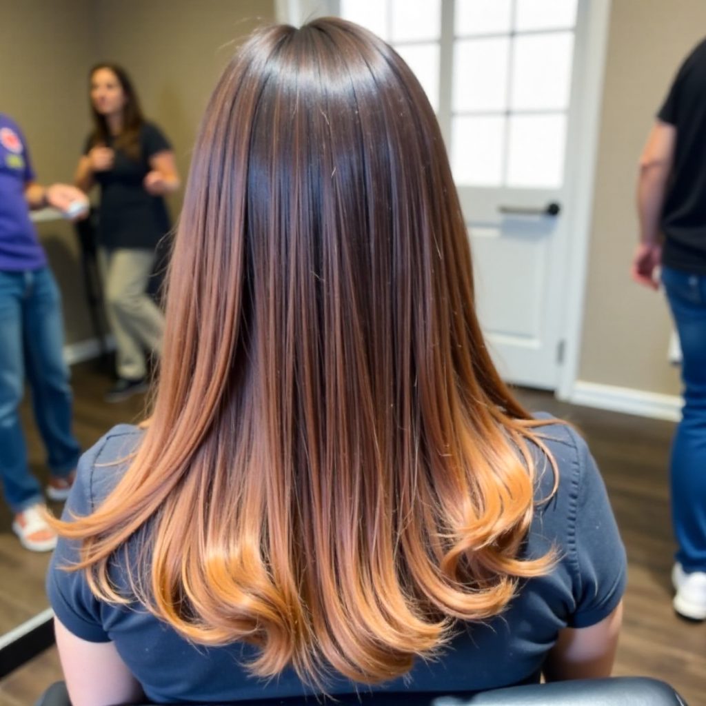 Brown Hair With Pastel Pink Dip Dye