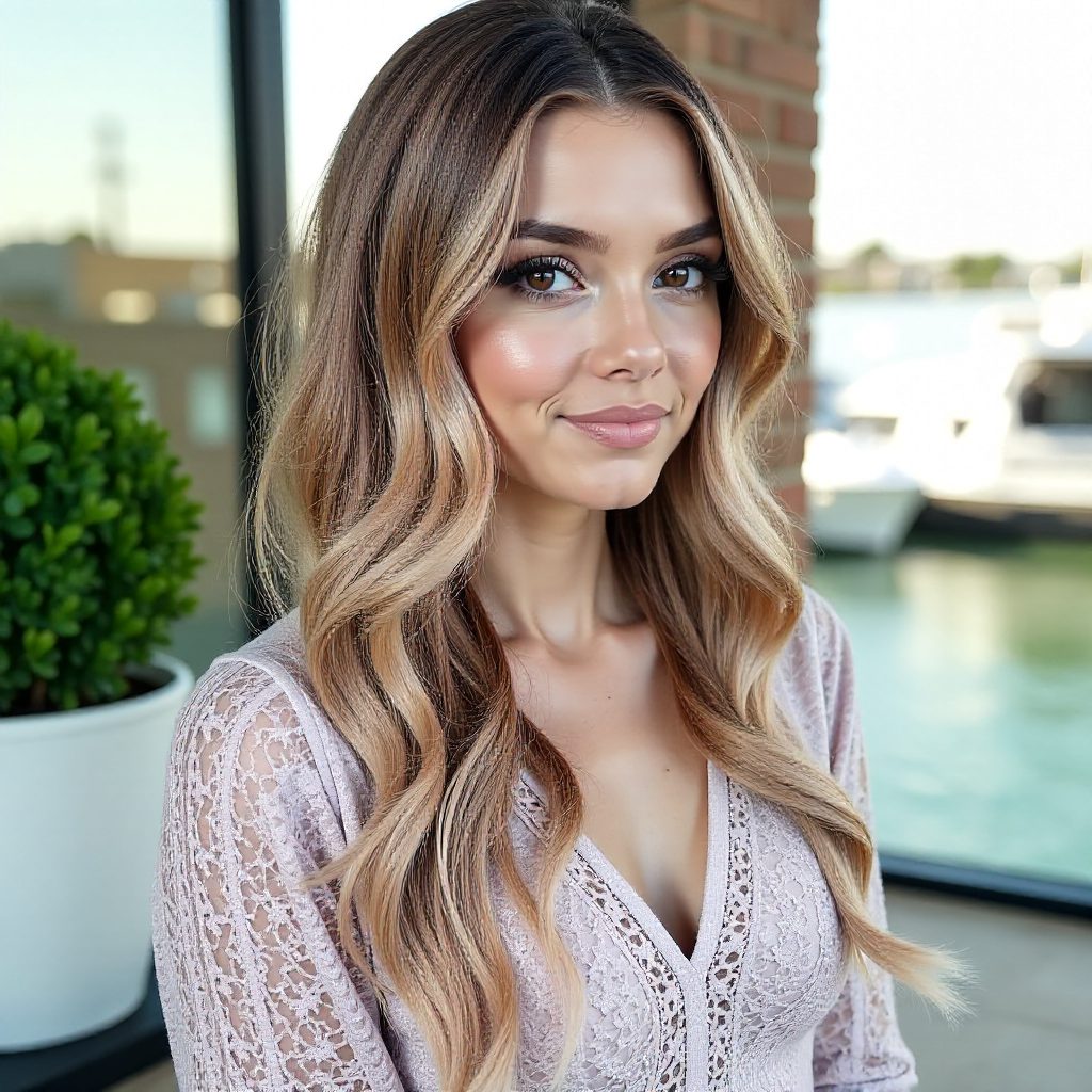 Long Lilac Ombre Hair