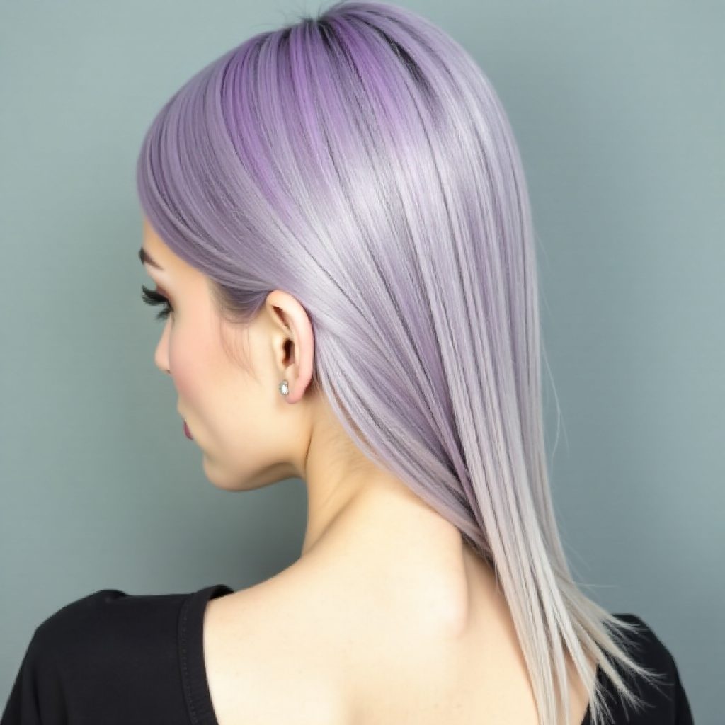 Lilac And Mint Braided Hairstyle