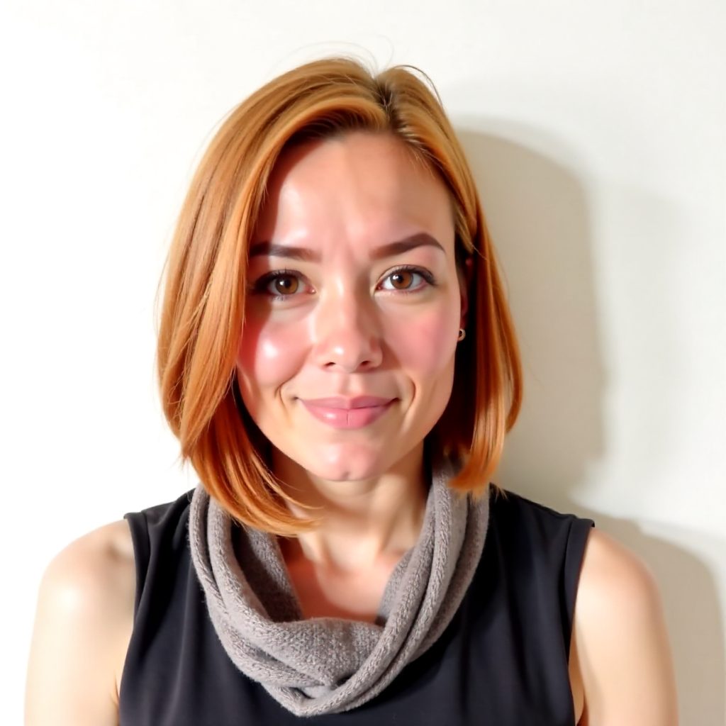 Copper Bob With Cherry Red Dip Dye