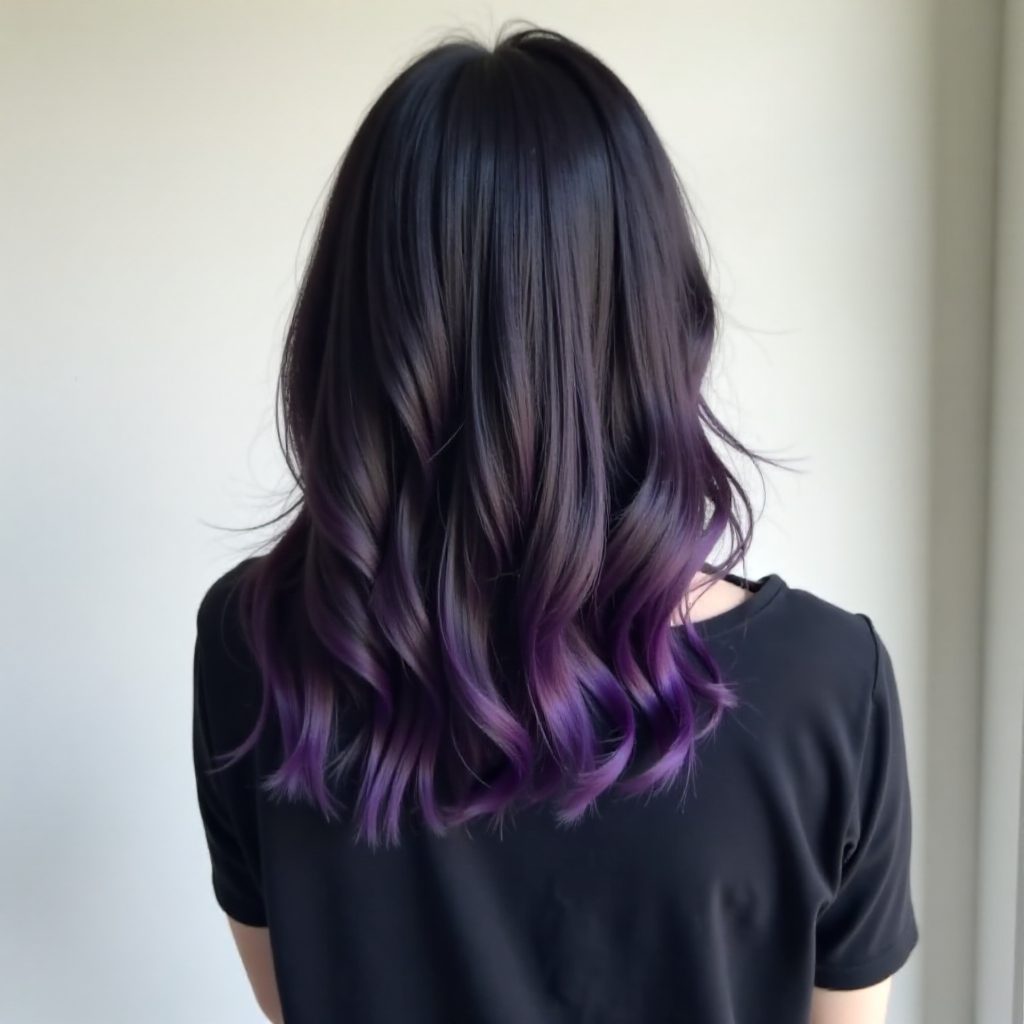 Purple And Blue Ombre For Black Hair