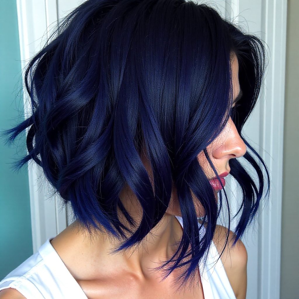 20 Magnetizing Hairstyles with Dark Blue Hair Color: lead gallery photo for styling reference