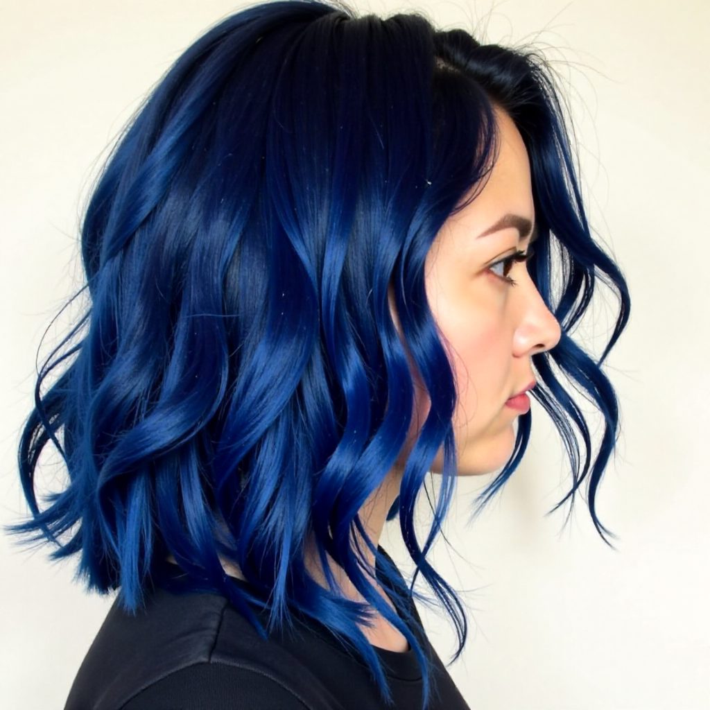 Curly Dark Blue Lob