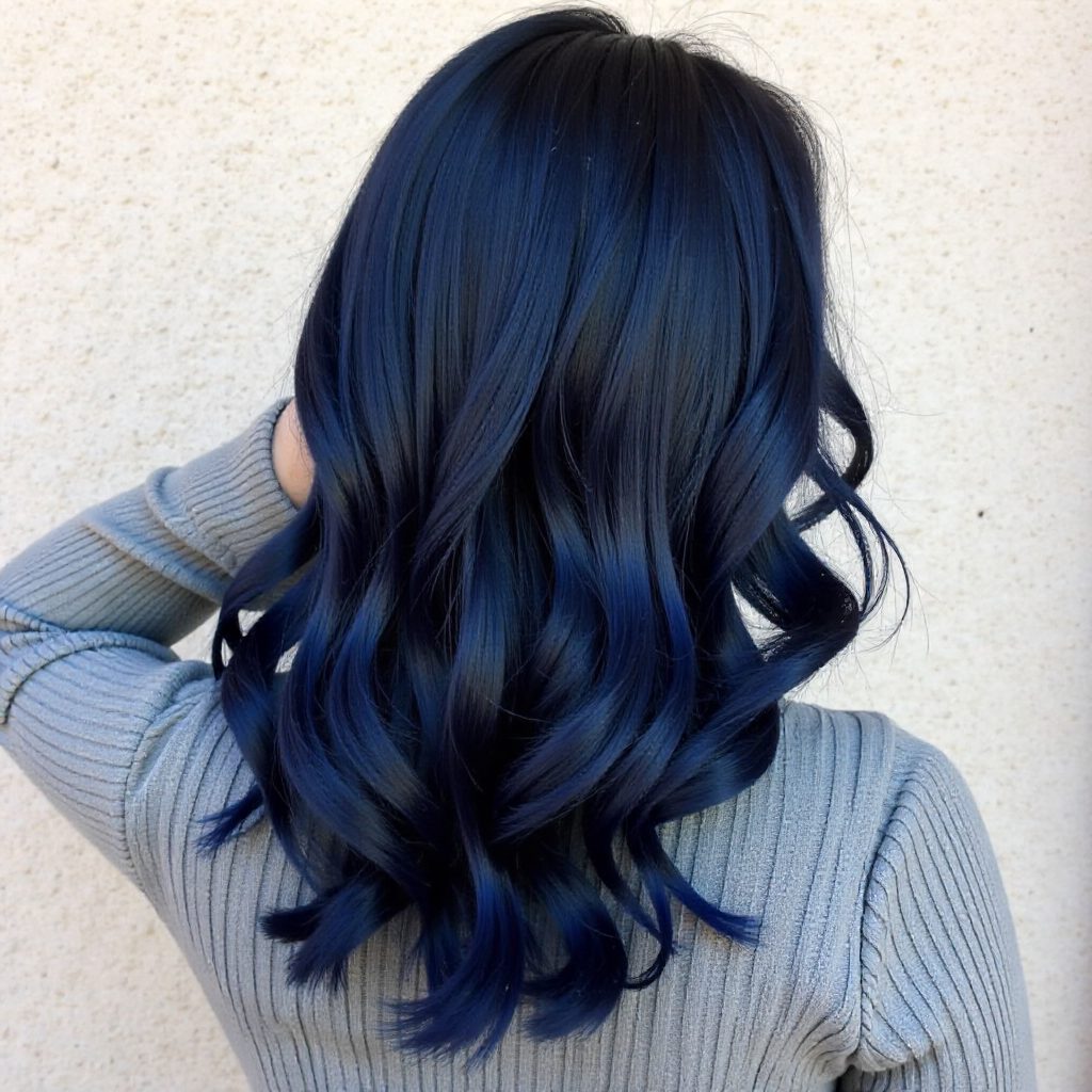 Subtle Black To Blue Ombre