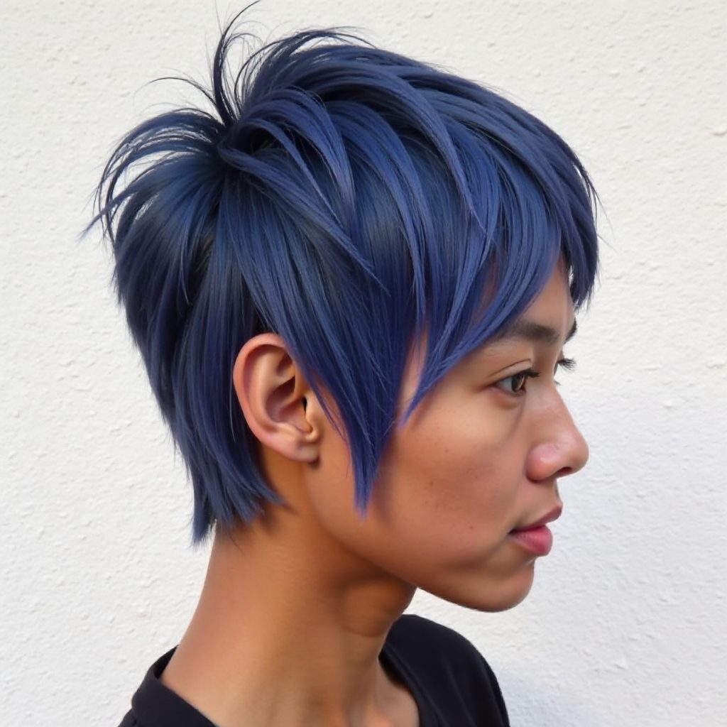 Choppy Dark Blue Pixie