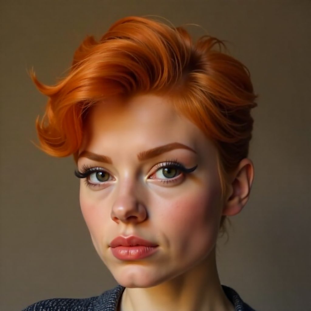 Curly Red Bandana Updo
