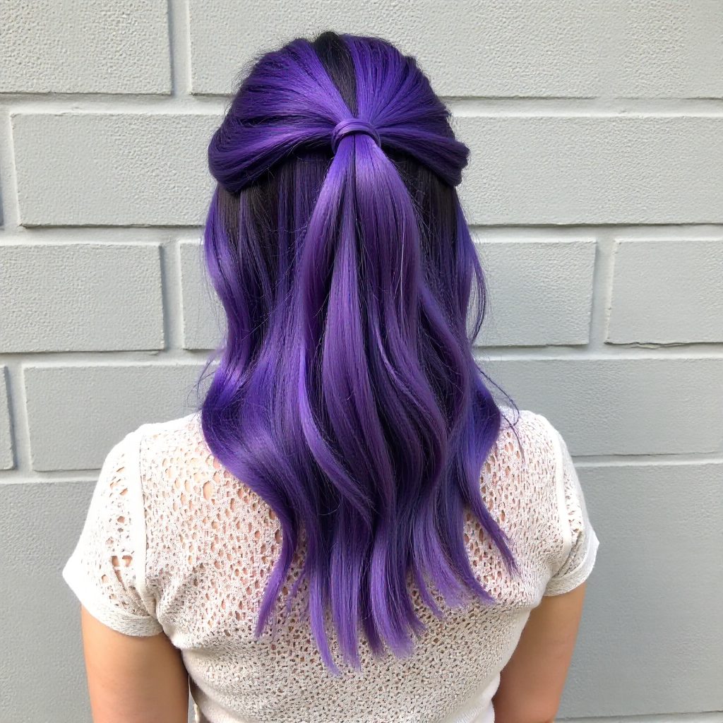 Purple Balayage For Brunettes