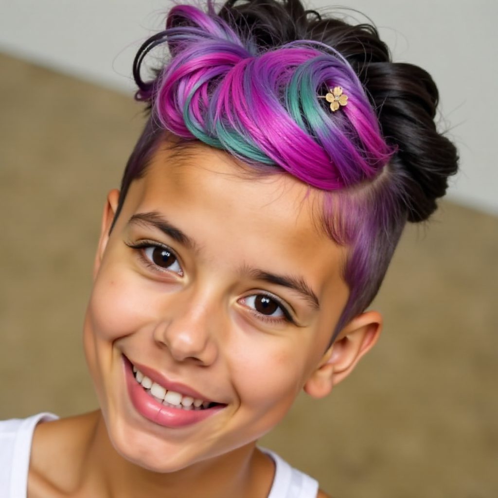 Short Natural Hairstyle With A Silk Scarf