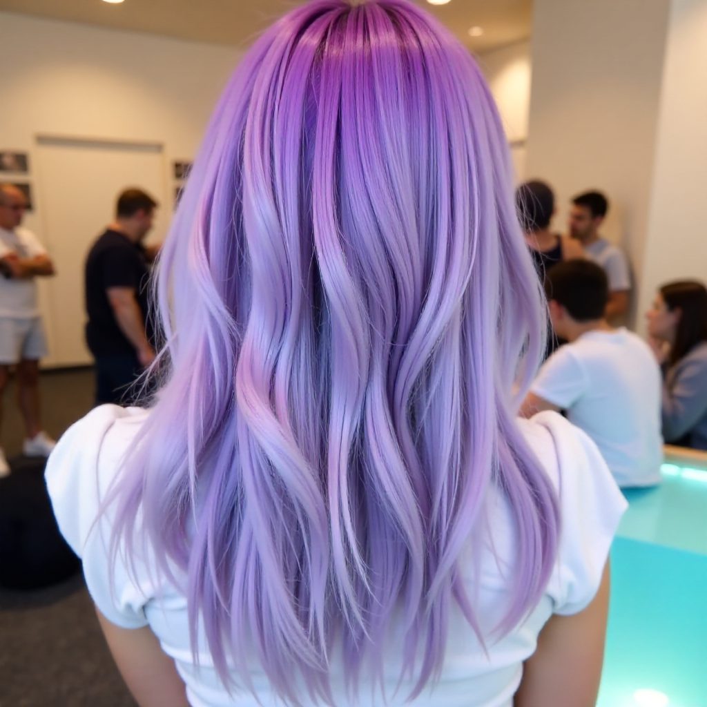 Straight Purple Blonde Hair