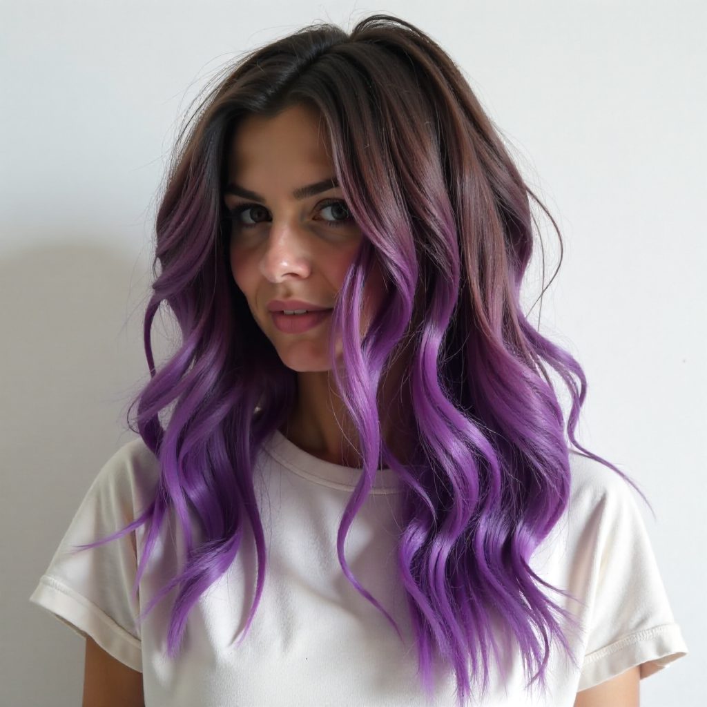 Brown To Violet Ombre